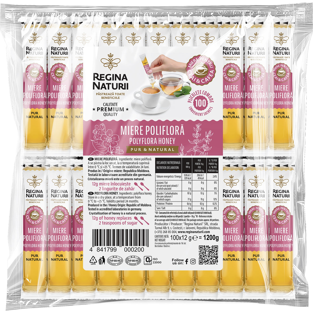 Regina Naturii Polyflora Portioned Honey 12g x 100pcs