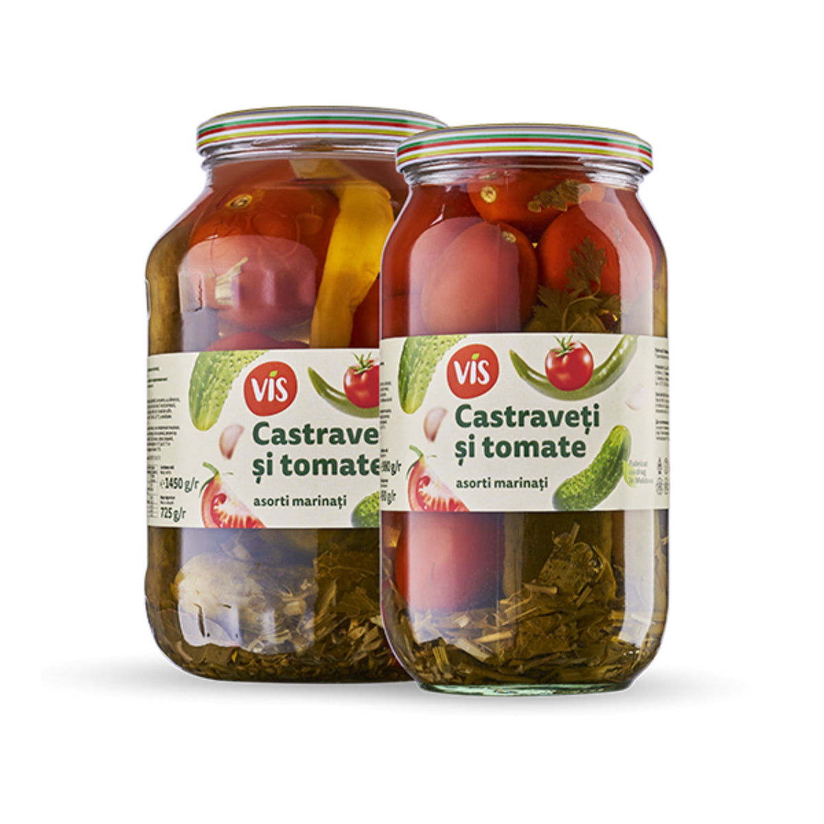 Vis Assorted Pickled Vegetables (Tomatoes and Cucumbers) jar