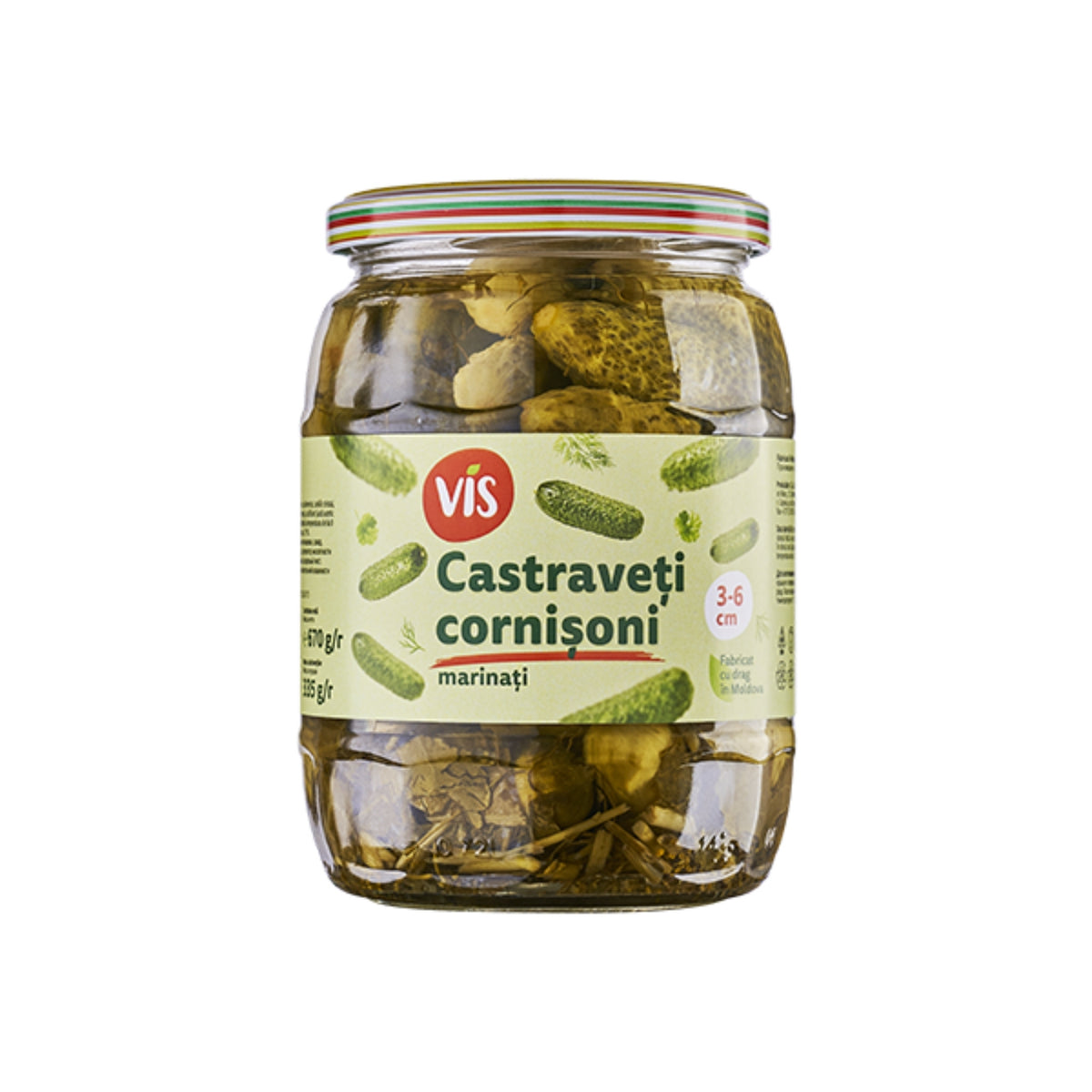 Vis Pickled Cucumbers Cornichons jar