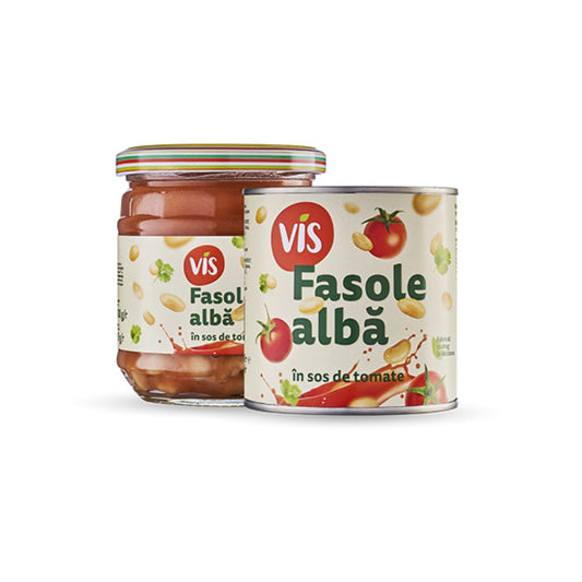 Vis White Beans in Tomato Sauce can
