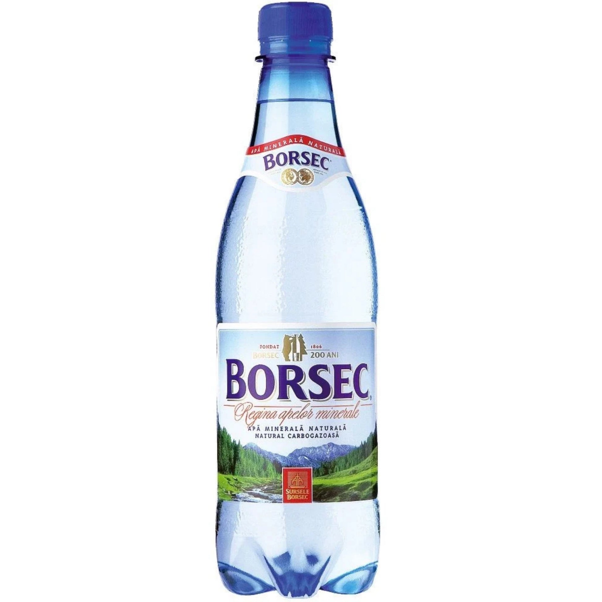 Borsec Naturally Carbonated Mineral Water 0.5L PET (12-pack)