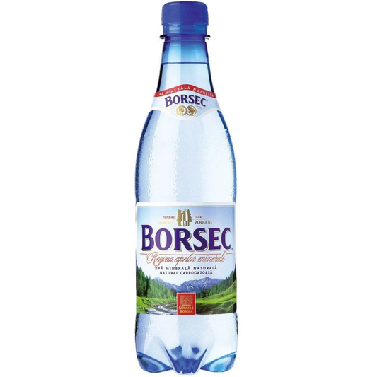 Borsec Naturally Carbonated Mineral Water 0.5L PET (12-pack)