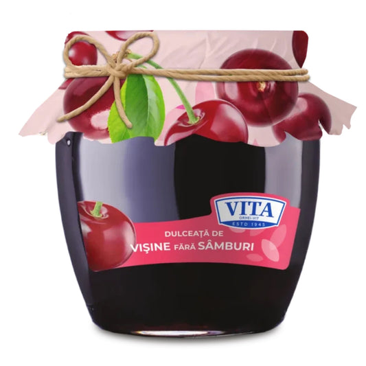 Vita Sour Cherries, Stones Removed preserves jar