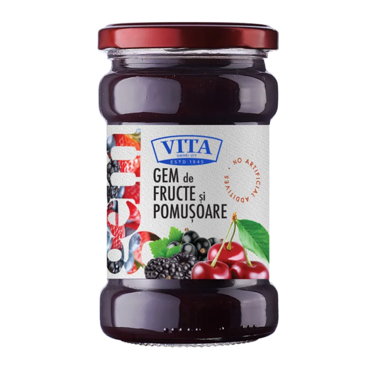 Jar of Vita fruits and berries jam