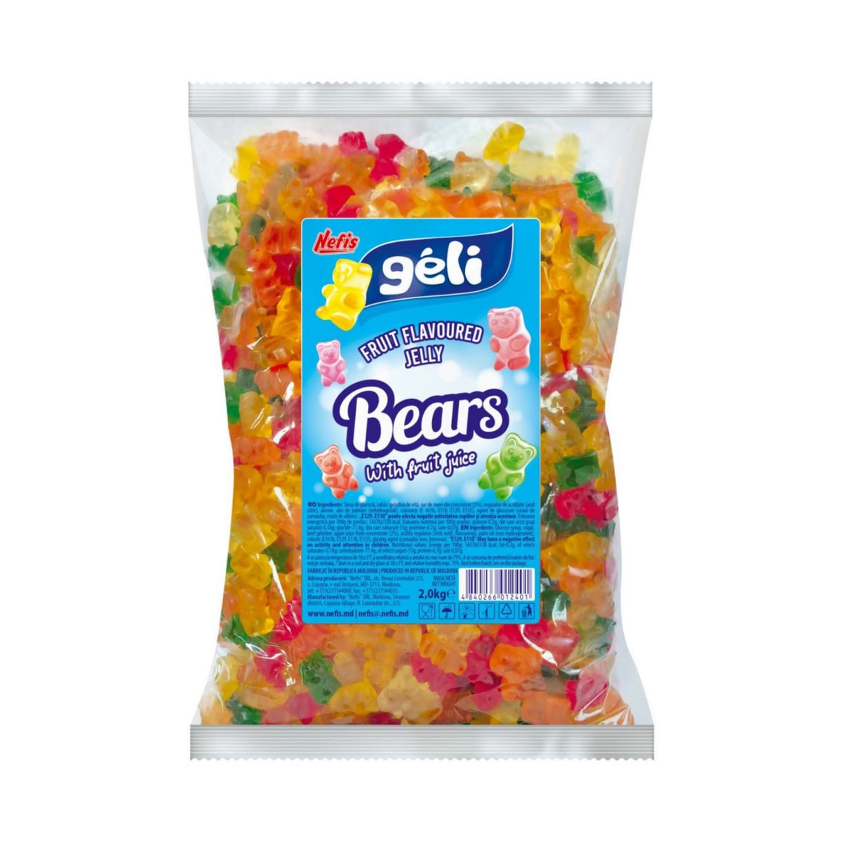 Nefis Jelly Bears, back label