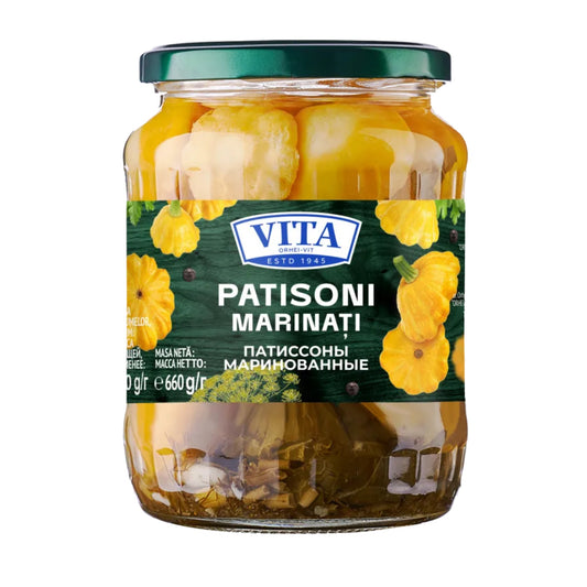 Vita Pickled Patypan Squash jar