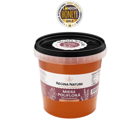Regina Naturii polyflora honey, bulk plastic container, 1.4kg 3kg 4.8kg options
