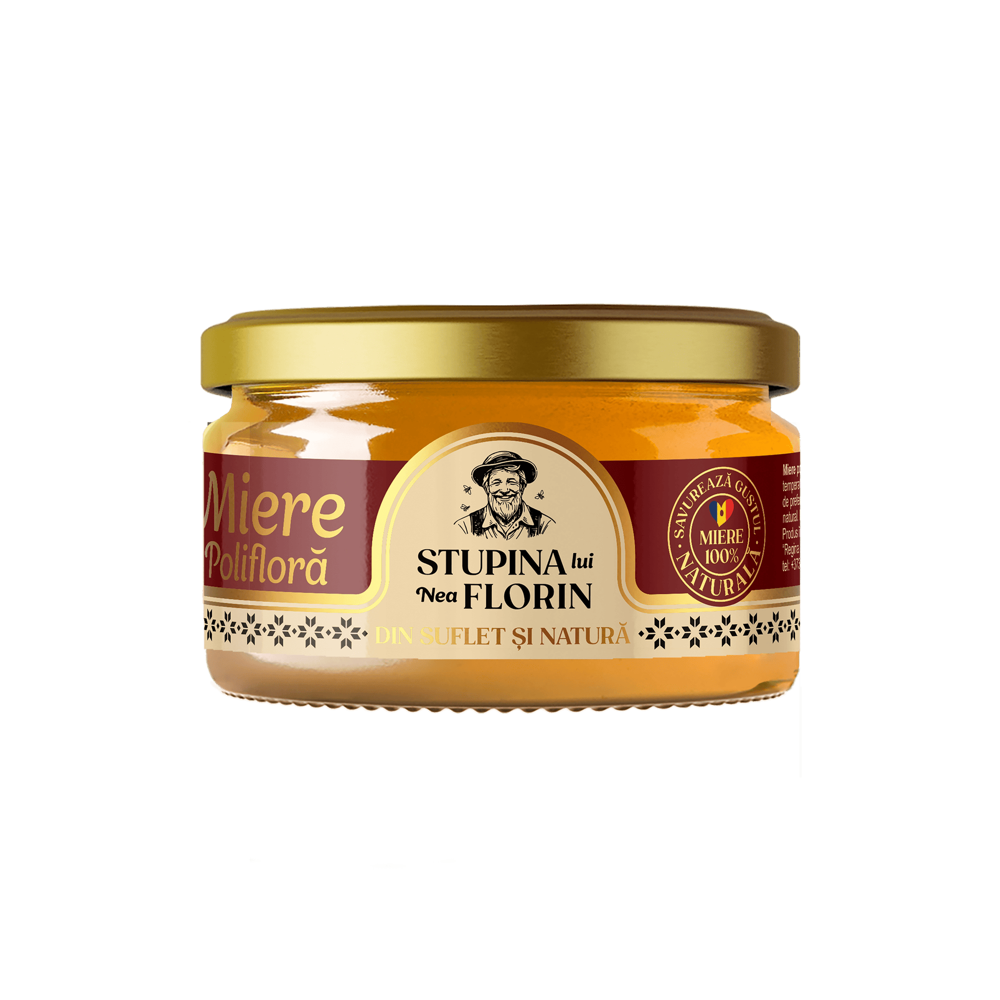 Regina Naturii Stupina lui Nea Florin polyfloral honey jar, 250g