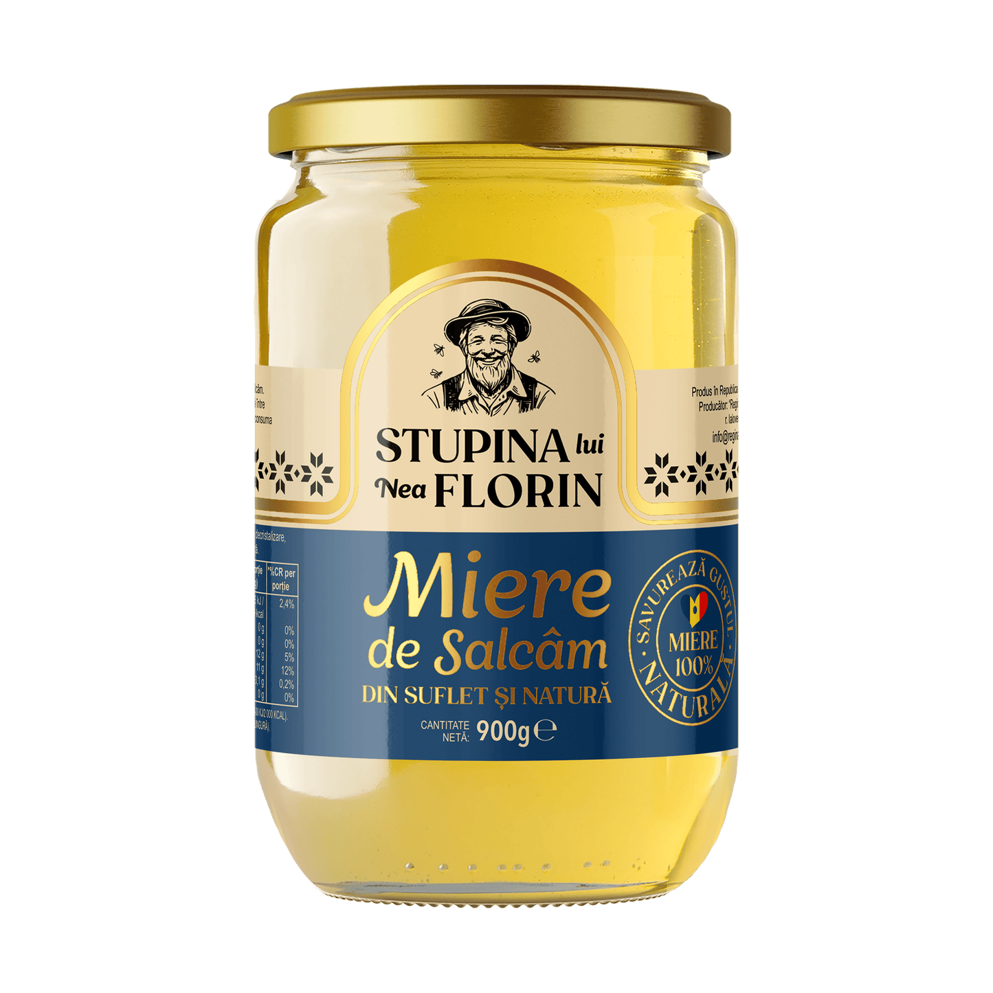 Regina Naturii Stupina lui Nea Florin acacia honey jar, 900g