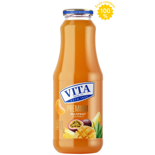 Vita multifruit juice, 1L glass bottle